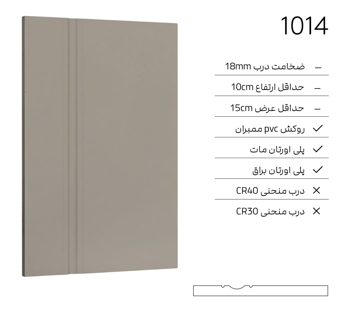 1014 درب کابینت مدرن 1014 - Image 1