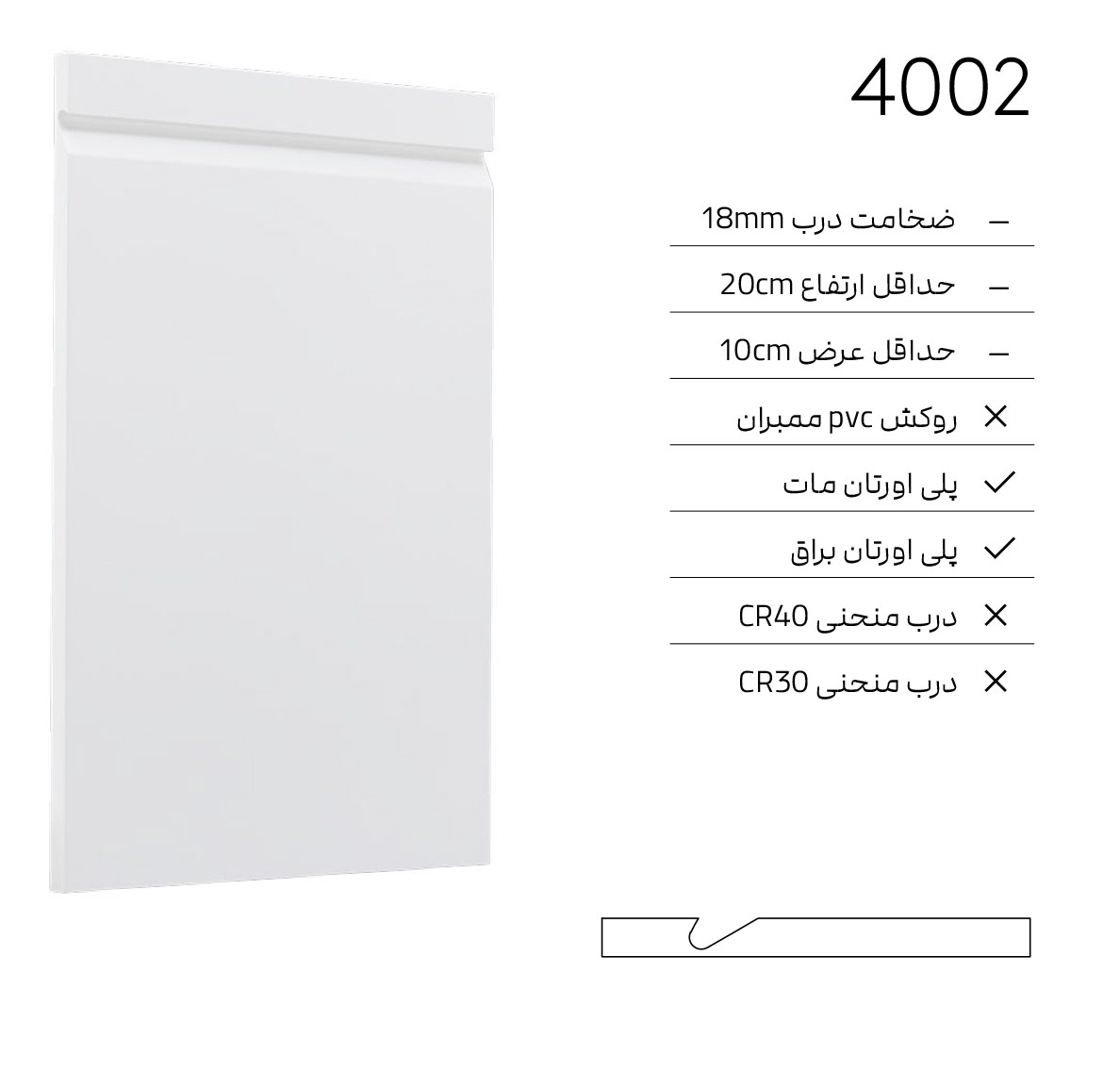 4002 درب کابینت مدرن 4002 - Image 1