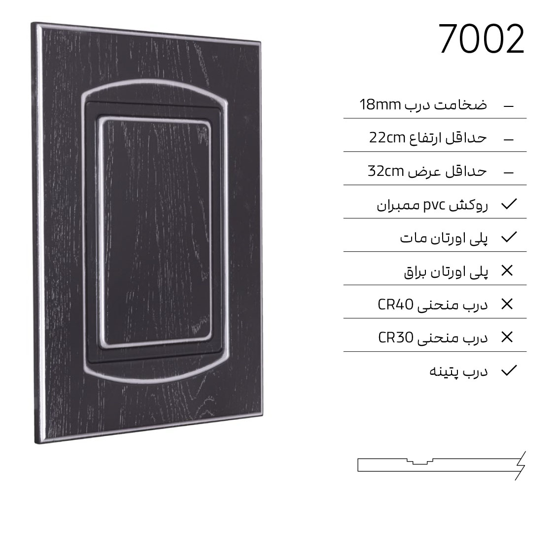 7002 درب کابینت کلاسیک7002 - Image 1